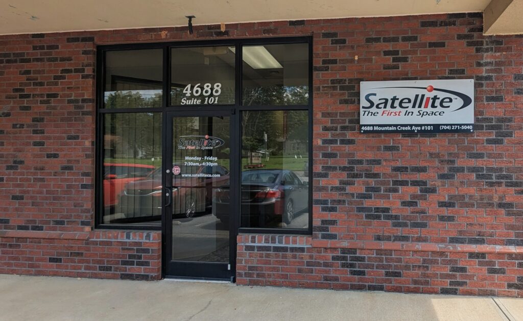 Entrance to Satellite Shelter's Charlotte office,