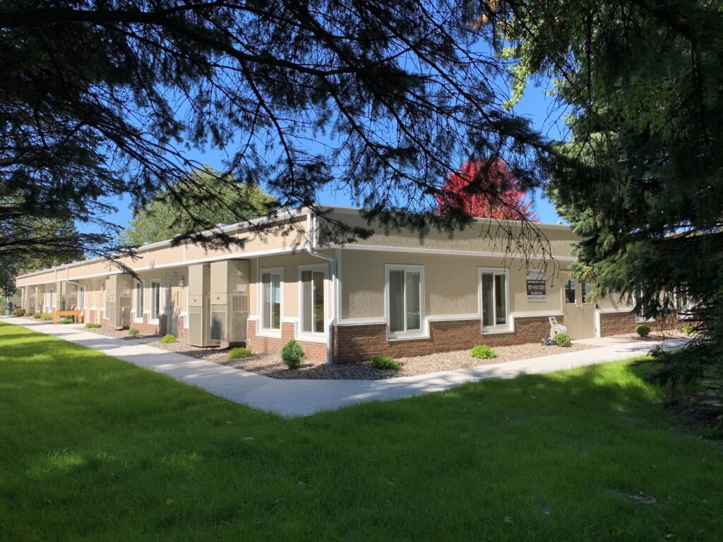 Exteroir of a portable classroom.