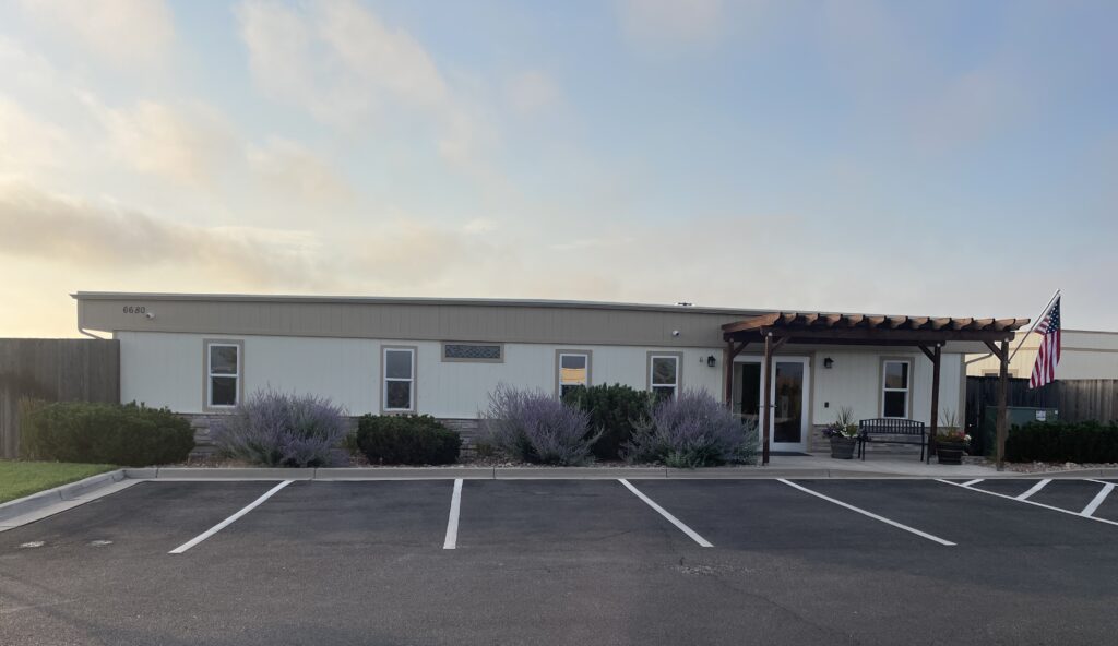 Entrance to Satellite Shelters branch in Denver, CO.
