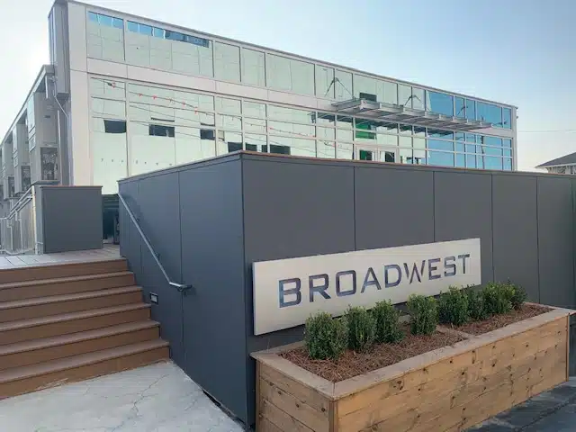 Broadwest Nashville, stairway up to the building.
