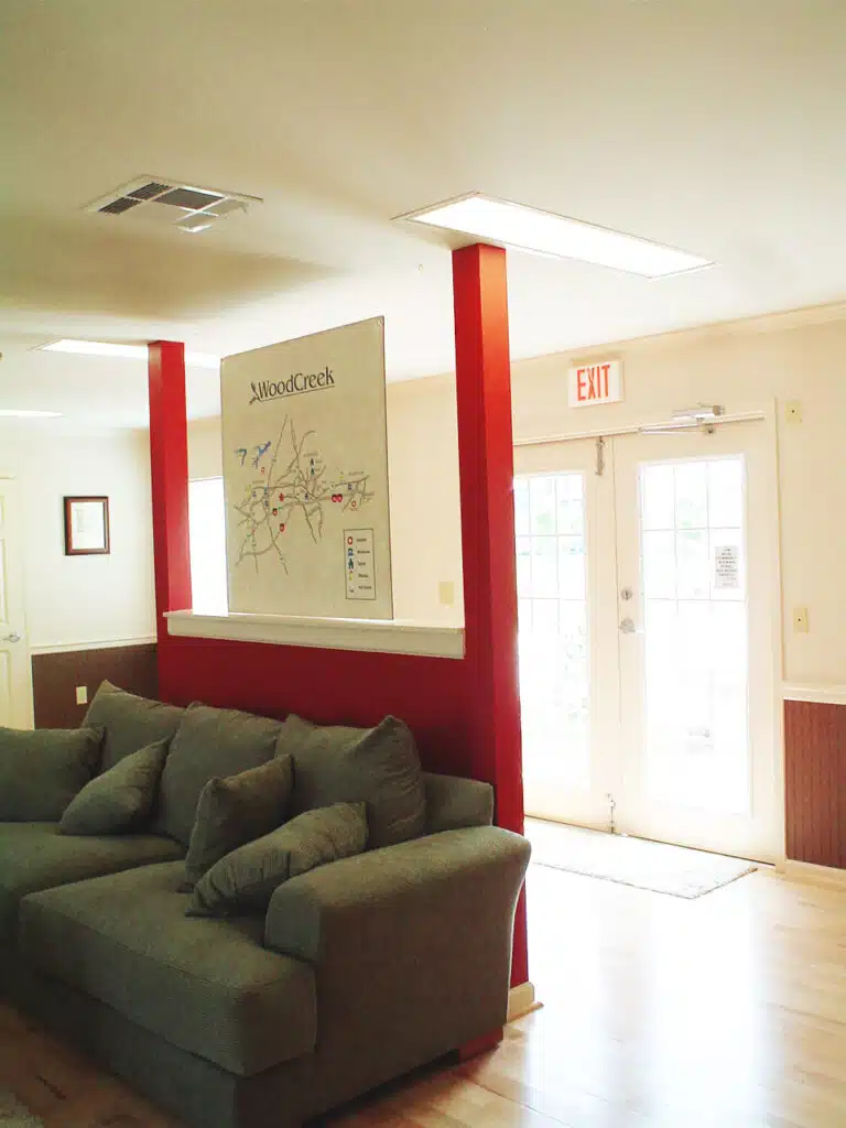 reception entrance with couch