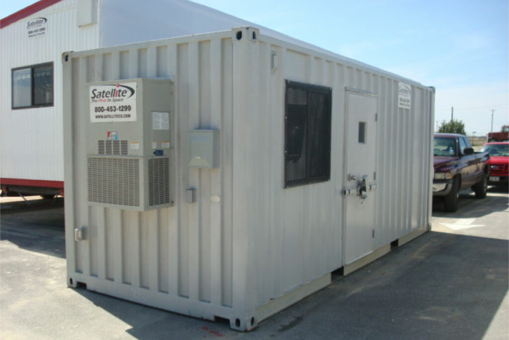Small Ground Level Office with HVAC unit