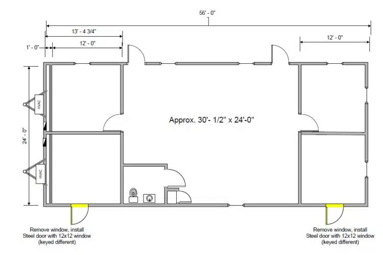 Modular Office Building Floorplan.