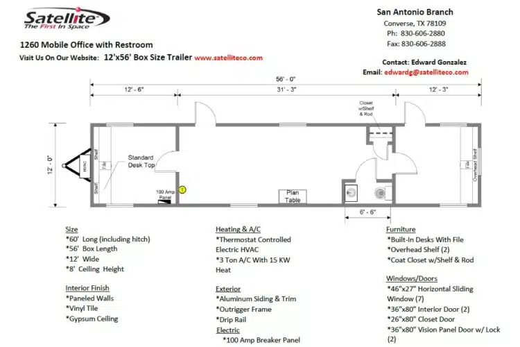 Mobile Office Floorplan.