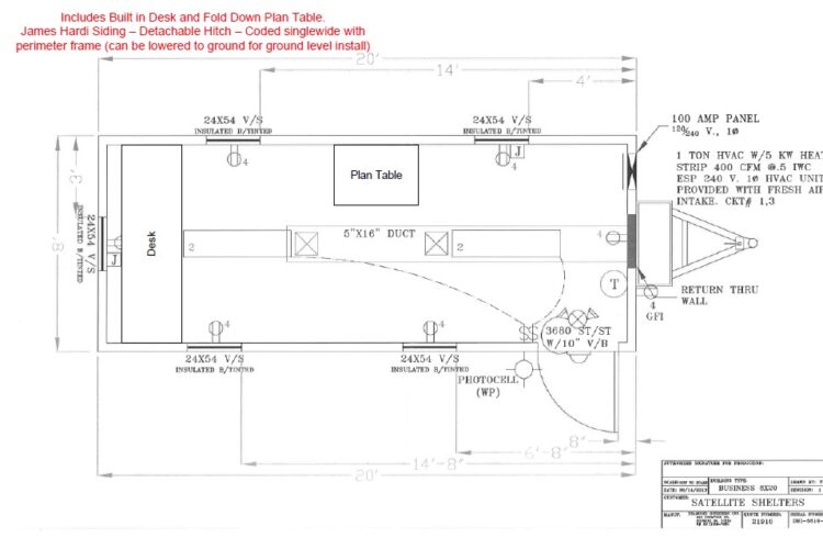 Mobile Office Floorplan.