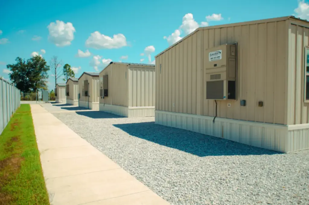 Exterior of portable classrooms