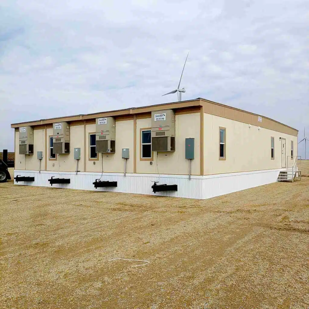 48x60 Mobile Office w Skirting on Wind Farm.