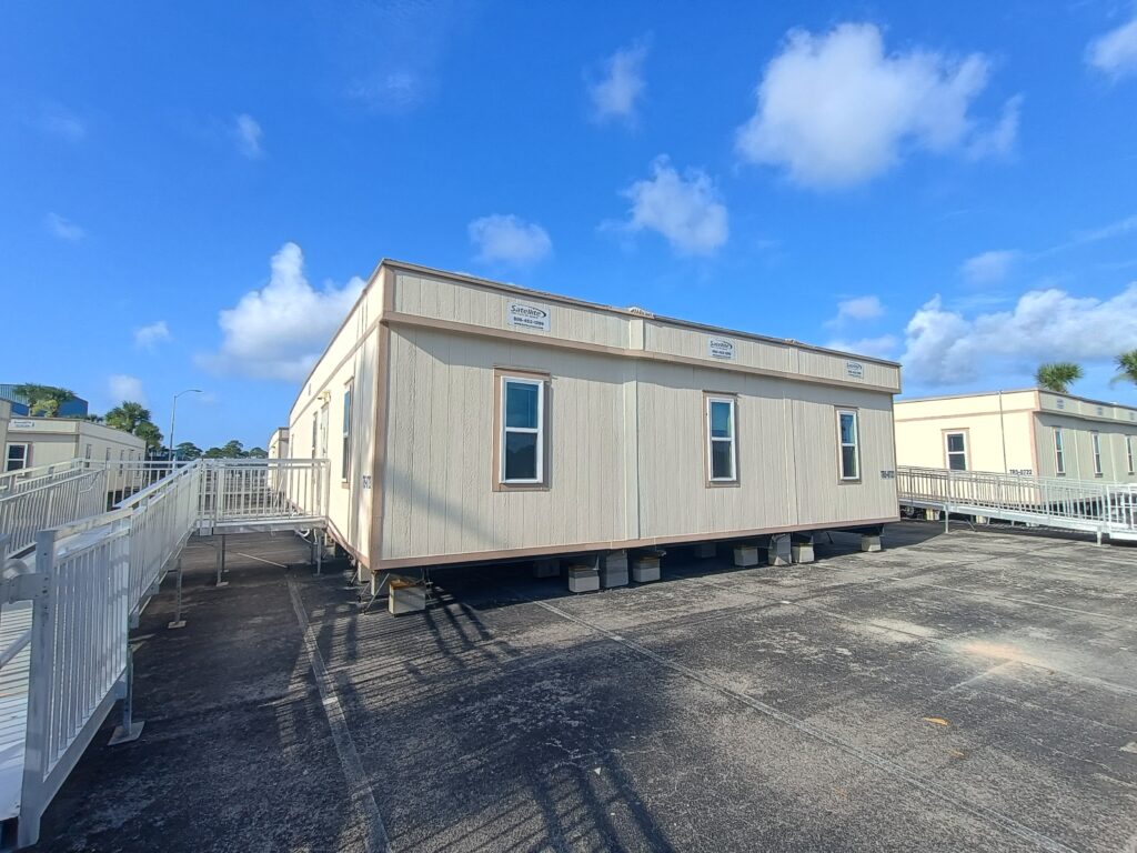 Ramp to the entrance of the building.