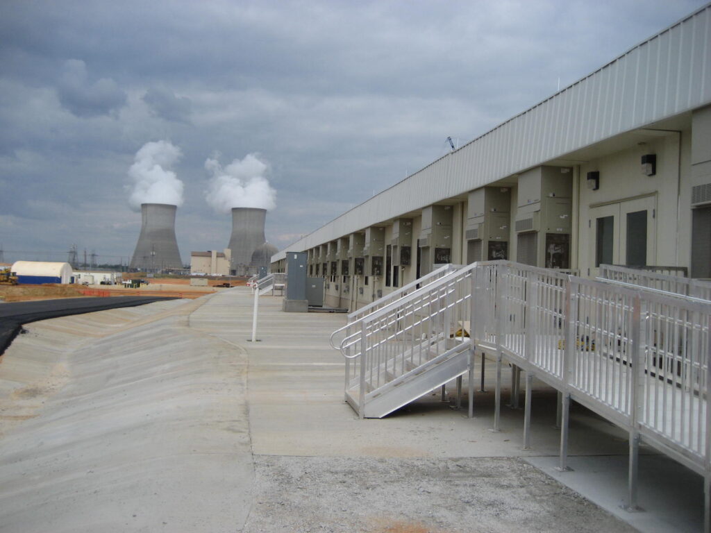 Mobile office at an industrial plant.