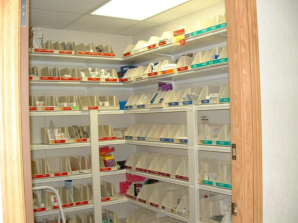 Fort Caron Dental Clinic Inside Drug Room.