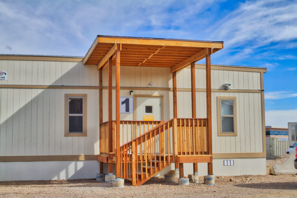 Corner View Exterior of Breakroom.