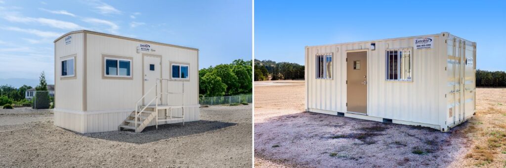 Two ground-level offices acting as a controlled entry point.
