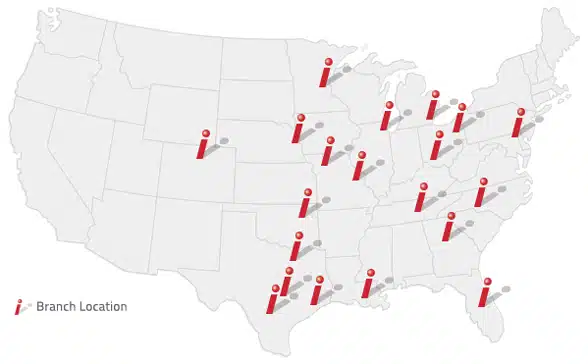 The Value of Working with an Experienced Modular Provider, Map of the Service area.